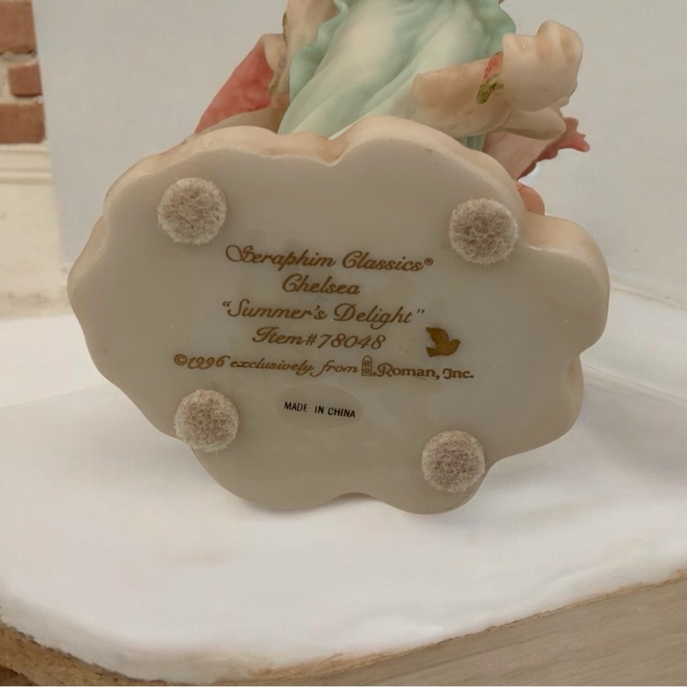 Roman Seraphim Angel Chelsea, Summer’s Delight, 1996 Limited Ed., Rare Figurine - Picture 9 of 9